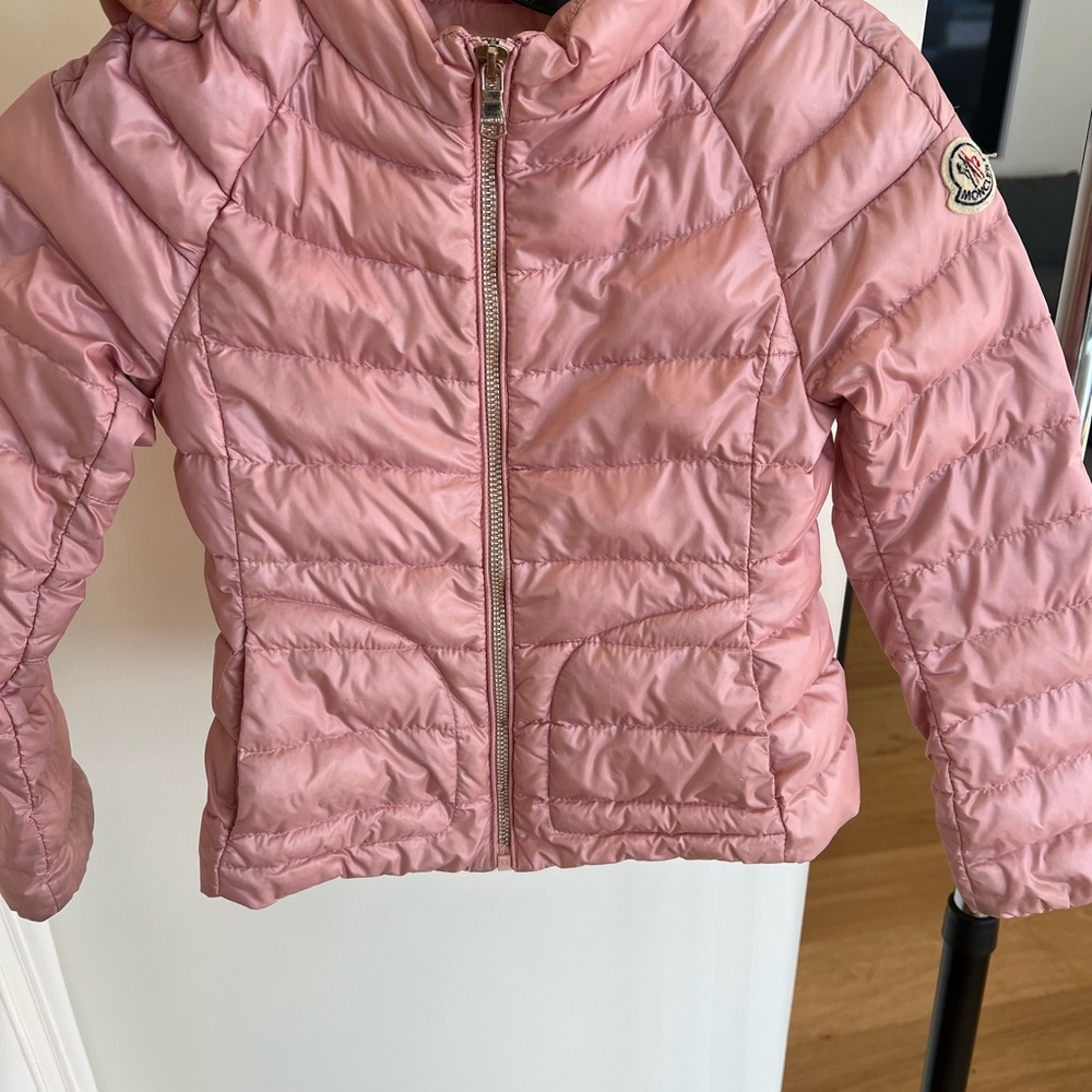 Moncler Kids Light Pink Puffer Coat